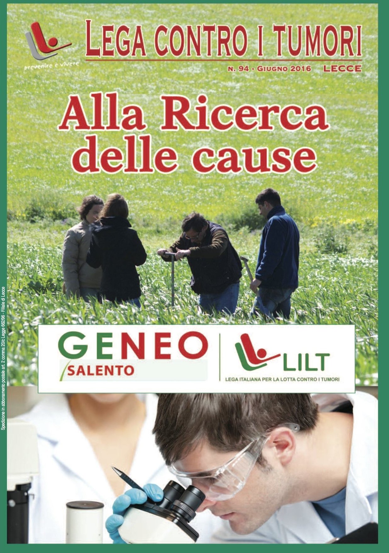SALUTE e TERRITORIO: IL PROGETTO di STUDIO  “GENEO”, UN’ INIZIATIVA VITALE.