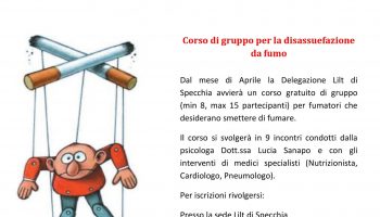 LILT Specchia: Corso di gruppo per la disassuefazione da fumo