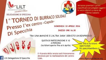 10/4 Specchia: I Torneo di Burraco Solidale
