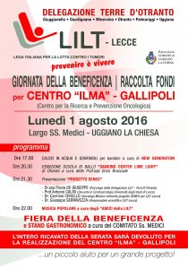 Lunedì 1 agosto Uggiano – 1ma ed. Giornata della beneficenza