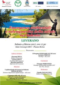 Sabato 4/03 Leverano: Emergenze ambientali e salvaguardia della salute nel Salento