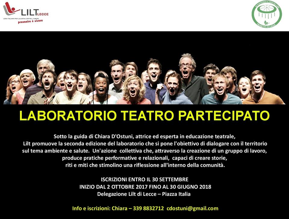 Riparte la 2da ed. del laboratorio di Teatro Partecipato