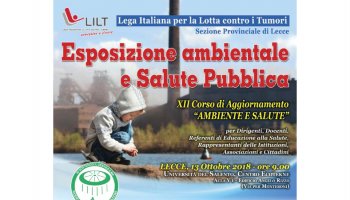 13 Ottobre: Ambiente e Salute XII Corso di aggiornamento