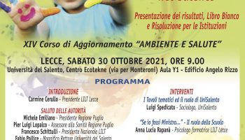 “Primi Stati Generali della Prevenzione dei Tumori nel Salento”, il 30 ottobre il convegno finale