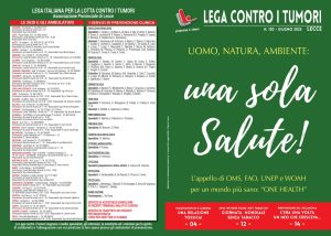 “UNA SOLA SALUTE”<br>In distribuzione il n. 120 della rivista LILT Lecce
