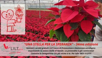 “Una Stella per la Speranza”: al via la 34esima campagna di solidarietà della Lilt di Lecce