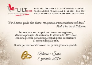 Pergamene Solidali LILT Lecce per il tuo evento speciale