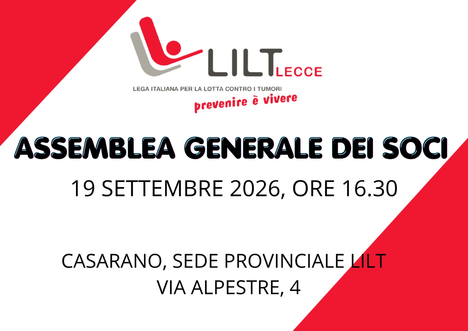 Assemblea Generale dei soci LILT Lecce